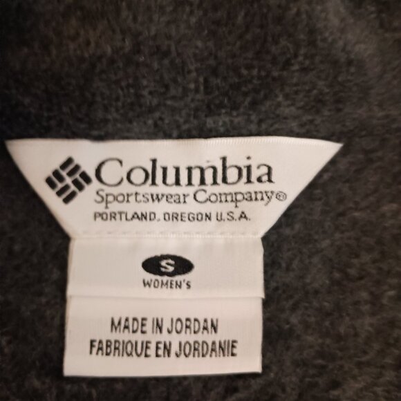 Columbia Dark Gray Fleece Vest Women’s Zip Pockets Size S Small - Picture 8 of 15